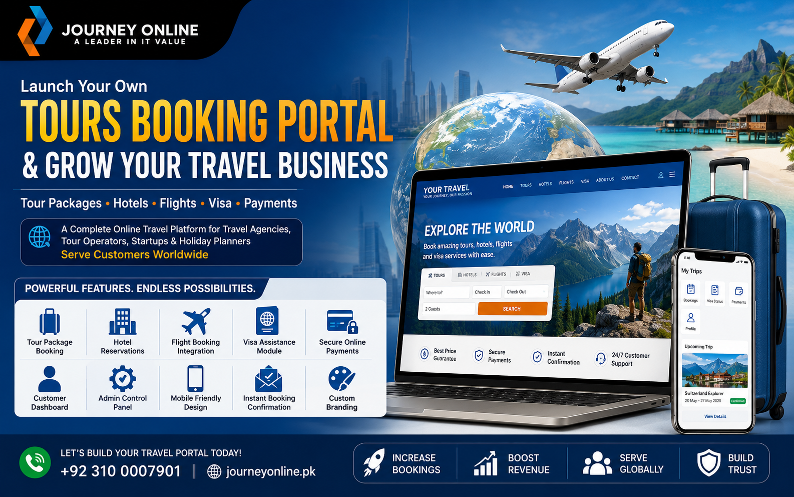 Journey Online Tours Booking Portal Launch Your Complete Online Travel Business And Serve Customers Worldwide